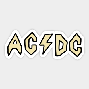 Butt-Head AC/DC - Cream Sticker